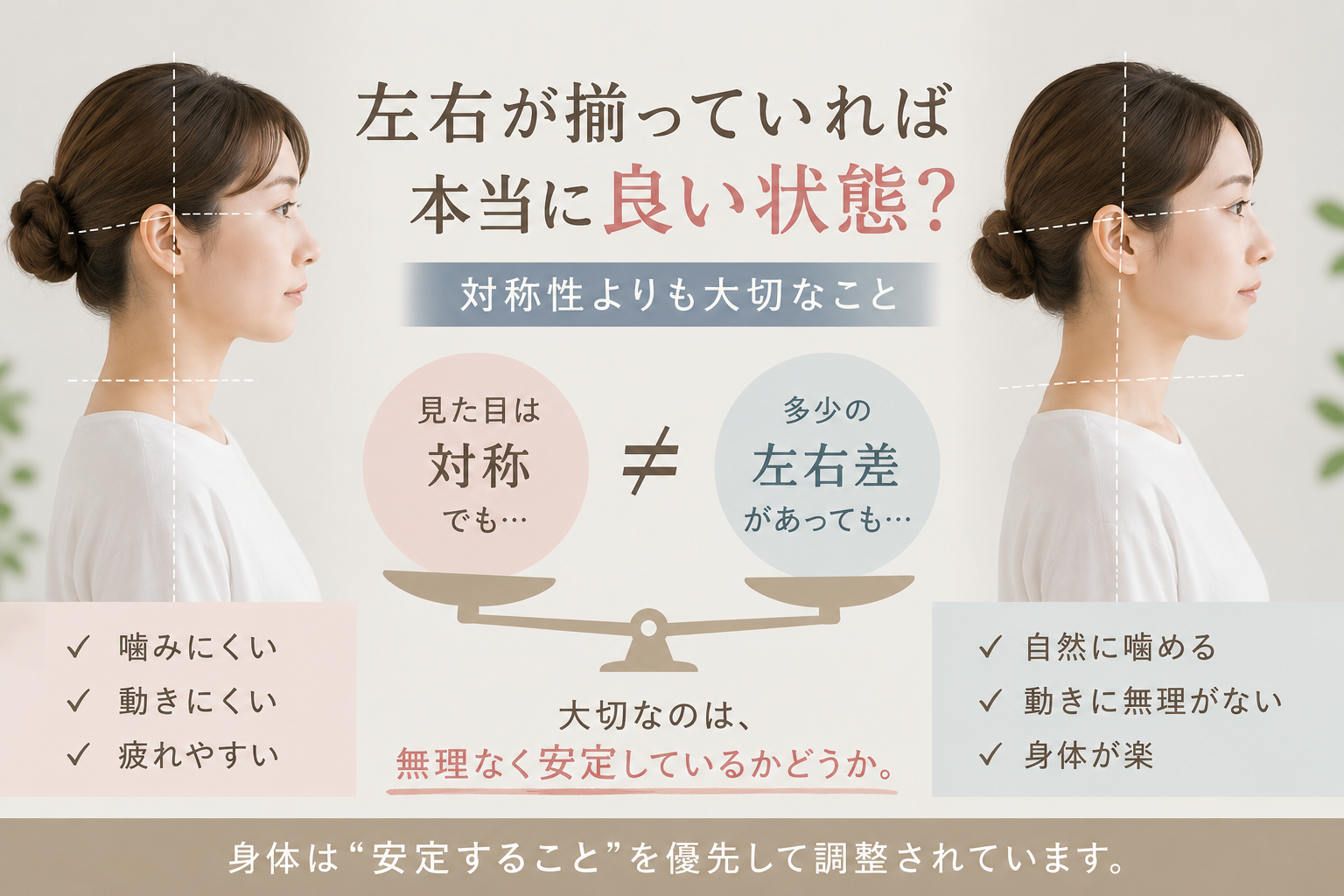 「身体は“対称”を目指さない、“安定”を目指す」